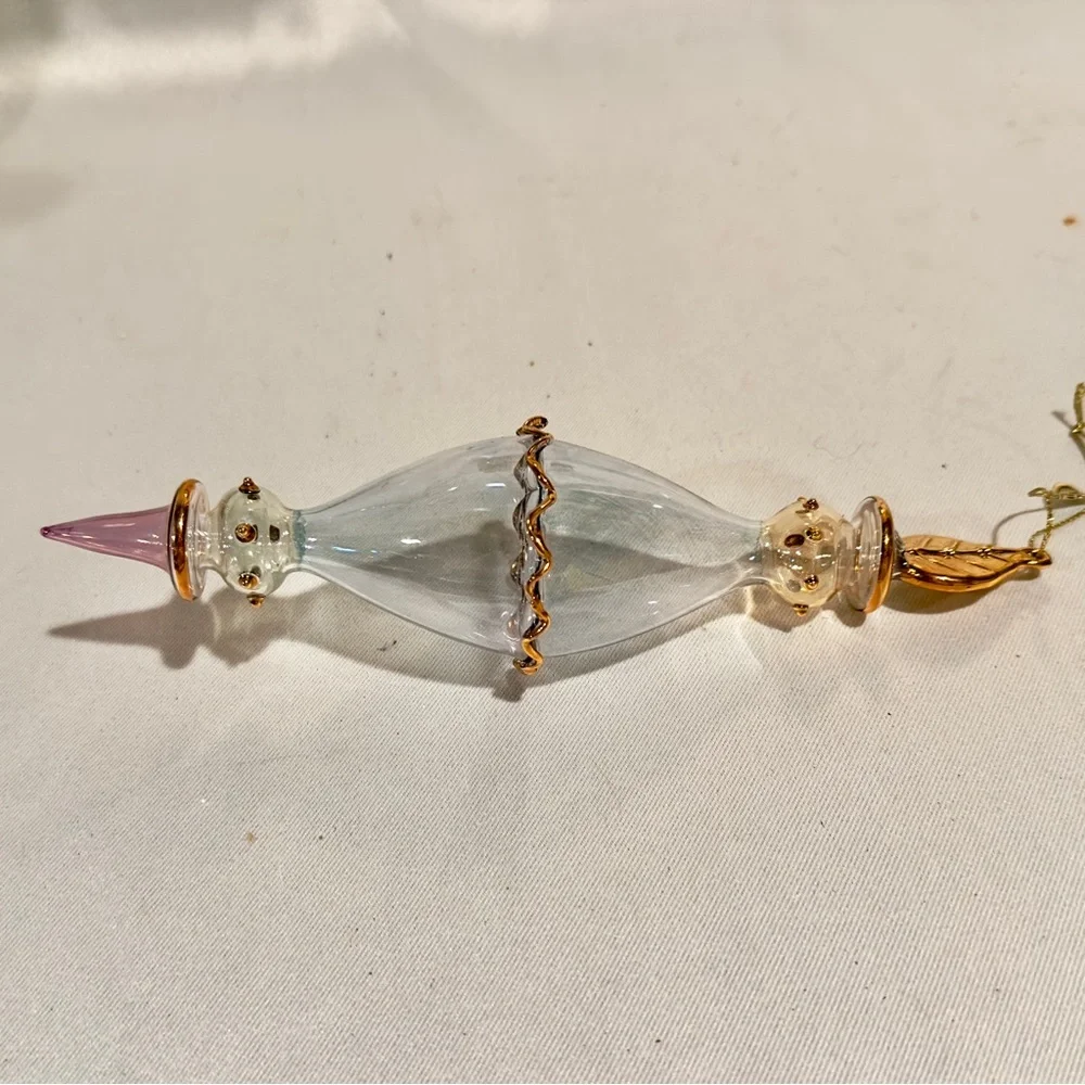 Vintage Moroccan Blown Glass Ornament 8”